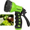 imageAQUASTAR AS73371 7Pattern Rear Trigger Nozzle Orange Hose Water Sprayer Lawn Yard GardenGreen
