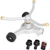 imageEden 94129 Metal 3Arm Revolving Sprinkler on Wheel Base WQuick Connect Starter Set Heavy Duty Garden Hose Sprinkler Lawns Circular Coverage up to 1390 sqft