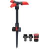 imageEden 94141 Adjustable 360 Revolving Sprinkler for Lawn and Garden  15 Nozzles 5quot Riser Spike BaseOn Spike