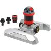 imageEden 94156 PRO Metal Telescoping Tripod Adjustable 6Pattern Mobile Rotary Gear Drive Garden Sprinkler for Yard WPremium Quick Connect Starter Set6Pattern Metal Base