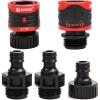 imageEden 95210 Premium Garden Hose Fitting Quick Connect with Water Stop ampamp Lock Feature 5 pc Set