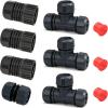 imageEden DIY Garden Hose and Faucet Connector  10Piece Set Model99910 Red Black
