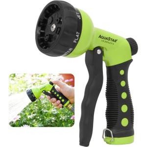 imageAQUASTAR Blue Garden Hose Heavy Duty Metal High Pressure FrontTrigger 7Pattern Nozzle Sprayer for Garden Lawns Plantes Showering PetsampampOutdoor fun Cleaning and Car WashingGreen