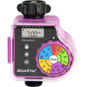 imageAQUASTAR SingleZone Hose Watering Timer Red Automatic Irrigation for Lawn Garden Yard One OutletPurple