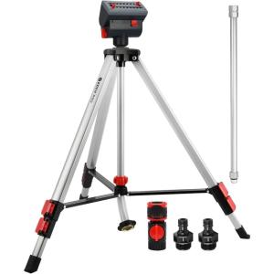 imageEden 94154 PRO The Heaviest Weight Tripod 537 lbs Adjustable 4Way Mini Turbo Metal Oscillating Sprinkler WQuick Connect Starter Set Covers up to 4069 sq ft Telescoping Tripod StyleAdjustable Impact Sprinklers