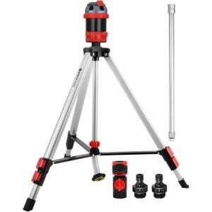 imageEden 94156 PRO Metal Telescoping Tripod Adjustable 6Pattern Mobile Rotary Gear Drive Garden Sprinkler for Yard WPremium Quick Connect Starter SetTelescoping Metal Tripod