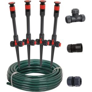 imageEden 97065 Daisy AboveGround 50 Ft Garden Hose and Sprinkler System DIY Plant Watering SetUpgraded Classic
