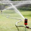 imageEden 94146 4Pattern Rotary Gear Drive Sprinkler with Step Spike Gear Drive Heavy Duty Gardening Watering System GardenampampLawns Multi Pattern Coverage up to 4869sqft