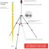 imageEden 94152 PRO The Heaviest Weight Tripod 537 lbs MultiPattern Turbo Gear Drive Metal Telescoping Tripod Sprinkler Plus Misting System wQuick Connect Starter Kit 360 Degree Coverage