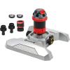 imageEden 96122 Metal Adjustable 6Pattern Mobile Rotary Gear Drive Garden Sprinkler for Yard WQuick Connect Starter Set Waters up to 80 ft in DiameterLawn Sprinkler  SPRINKLER 96213