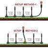 imageEden 97063 MultiAdjustable Flex Design Above Ground Irrigation Garden Sprinkler System Sprinkler ampamp Hose DIY Plant Watering SetRetired Classic