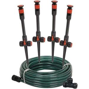 imageEden 97063 MultiAdjustable Flex Design Above Ground Irrigation Garden Sprinkler System Sprinkler ampamp Hose DIY Plant Watering SetRetired Classic