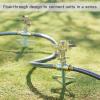 imageEden 94147 Brass Impulse Sprinkler with Step Spike Gear Drive Heavy Duty Gardening Watering System GardenampLawns Coverage up to 5278sqft