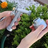 image:imageEden 92036 Metal 3 Pattern Rear Trigger Nozzle with Shower Head  4 Spray Patterns HeavyDuty Zinc Alloy Water Sprayer SilverWith Shower Head