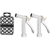 image:imageEden 92036 Metal 3 Pattern Rear Trigger Nozzle with Shower Head  4 Spray Patterns HeavyDuty Zinc Alloy Water Sprayer SilverDual Pack