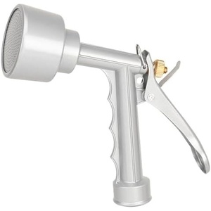 image:imageEden 92036 Metal 3 Pattern Rear Trigger Nozzle with Shower Head  4 Spray Patterns HeavyDuty Zinc Alloy Water Sprayer SilverWith Shower Head